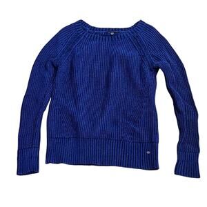 American Eagle Outfitter Royal Blue Sweater Shaker Stitch size small